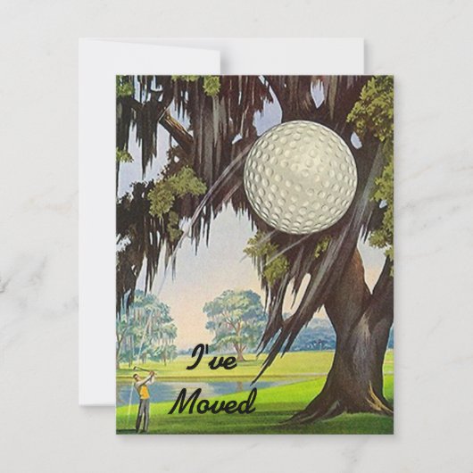 Nous avons déménagé Faire-part Golf Bouge (Devant)