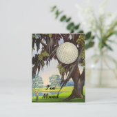 Nous avons déménagé Faire-part Golf Bouge (Debout devant)