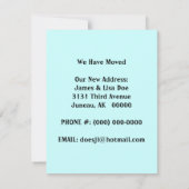 Nous avons déménagé Faire-part vers le nord (Dos)