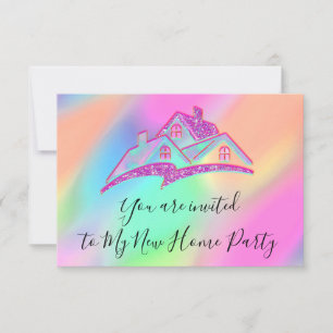 Nous Avons Déménagé Invitation Holographique Nouve