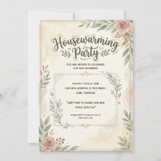 nous avons déménagé invitations de pendaison de cr