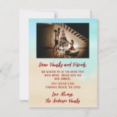 Nous avons déménagé la carte de Noël de la plage d (Dos)