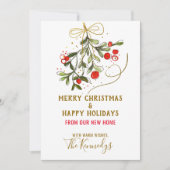 Nous avons déménagé la carte de Noël photo Mistlet (Devant)