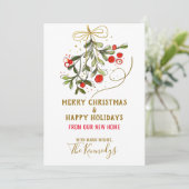 Nous avons déménagé la carte de Noël photo Mistlet (Debout devant)