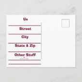 Nous avons déménagé la carte de train (Dos)