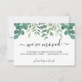 Nous avons déménagé la carte Faire-part de verdure (Devant)