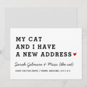 Nous Avons Déménagé La Carte | Mon chat et ma cart (Devant / Derrière)