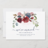 Nous avons déménagé la Faire-part Florale (Devant)