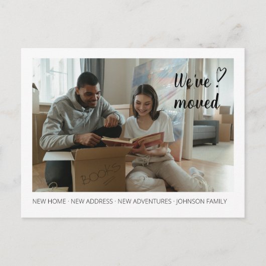 Nous avons déménagé Moving Faire-part Photo 1. Car (Devant)