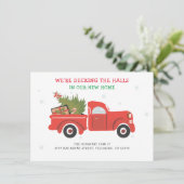 Nous avons déménagé Noël vacances Faire-part de dé (Debout devant)