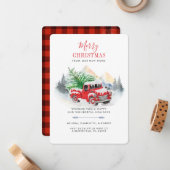 Nous avons déménagé Noël vacances Faire-part de dé (Devant/Arrière en situation)