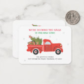 Nous avons déménagé Noël vacances Faire-part de dé (Devant/Arrière en situation)