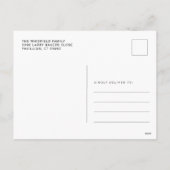 Nous avons déménagé Noël vacances Faire-part de dé (Dos)