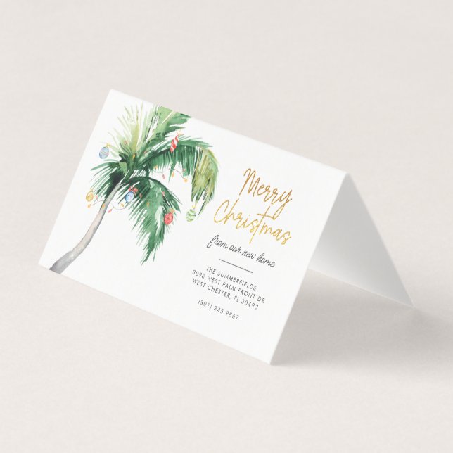 Nous avons déménagé Noël vacances Faire-part de dé (Front)