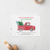 Nous avons déménagé Noël vacances Faire-part de dé (Devant/Arrière en situation)