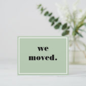 Nous Avons Déménagé ! Nouvelle carte postale d'adr (Debout devant)
