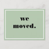 Nous Avons Déménagé ! Nouvelle carte postale d'adr (Devant)