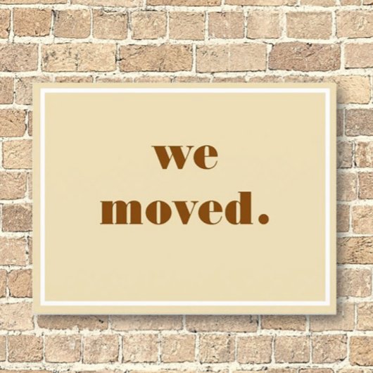 Nous Avons Déménagé ! Nouvelle carte postale d'adr