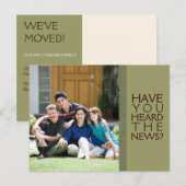 Nous avons déménagé ! Nouvelle carte postale photo (Devant / Derrière)