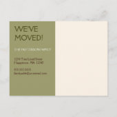 Nous avons déménagé ! Nouvelle carte postale photo (Dos)