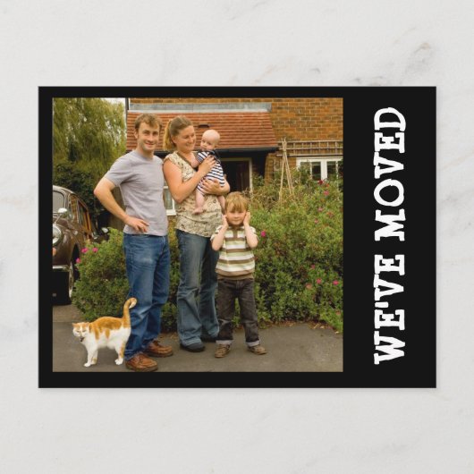 Nous avons déménagé ! Nouvelle carte postale photo (Devant)
