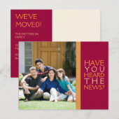 Nous avons déménagé ! Nouvelle carte postale photo (Devant / Derrière)