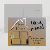 Nous avons déménagé, nouvelle maison, simple carte (Devant / Derrière)