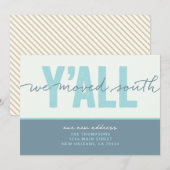 Nous avons déménagé South Y'all Moving Faire-part (Devant / Derrière)