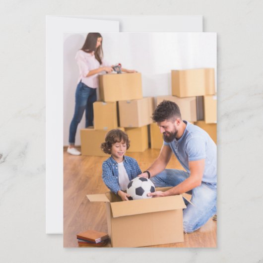 Nous Avons Déménagé Trouvé Nos Cartes De Faire-par (Dos)