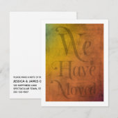 Nous Avons Déménagé Typographie, Carte Texturée Co (Devant / Derrière)