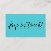 Nous avons déménagé une carte Turquoise d'écriture (Dos)