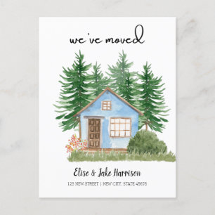 Nous avons déménagé Watercolor Nouvelle carte post