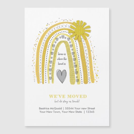 Nous avons déplacé Boho Rainbow Faire-part (Devant)