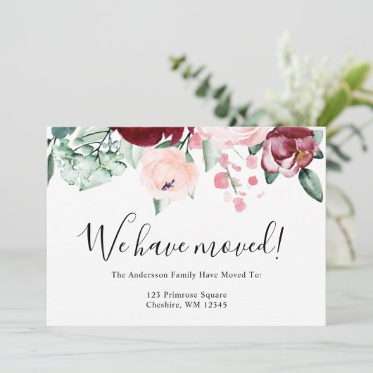 Nous Avons Déplacé Calligrapy Script Faire-part Ca (Debout devant)