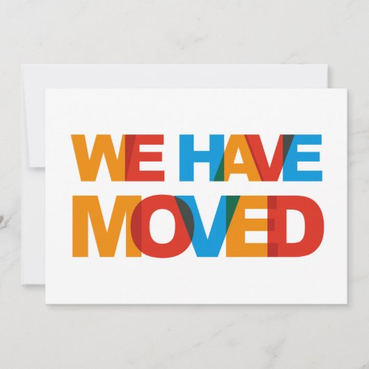 Nous Avons Déplacé Des Cartes Faire-part (Devant)