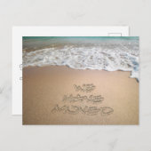 Nous avons Déplacé Faire-part Beach Sand écriture (Devant / Derrière)