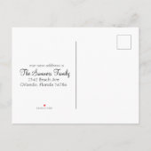 Nous avons Déplacé Faire-part Beach Sand écriture (Dos)