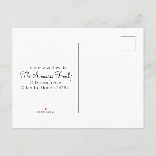 Nous avons Déplacé Faire-part Beach Sand écriture (Dos)