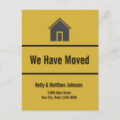 Nous avons déplacé Faire-part de déplacement noir  (Devant)