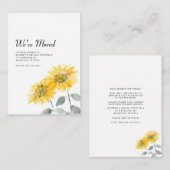 Nous avons déplacé Faire-part de tournesol (Devant / Derrière)