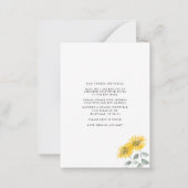 Nous avons déplacé Faire-part de tournesol (Dos)