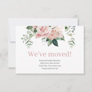 Nous avons déplacé Faire-part floral rose pâle
