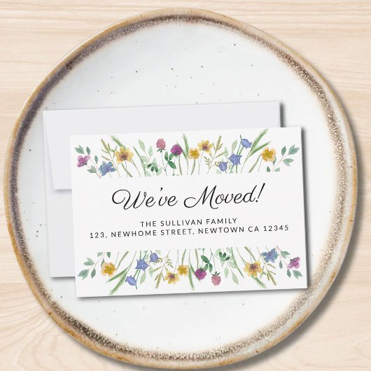 Nous avons déplacé Floral Moving Faire-part Mini c