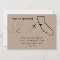 Nous avons déplacé la Californie Moving Faire-part