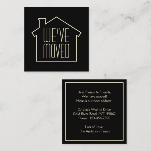 Nous avons déplacé la carte de boîtier moderne Bla (Devant / Derrière)