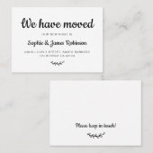 Nous avons déplacé la carte d'insertion de déménag (Devant / Derrière)