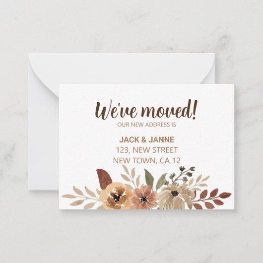 Nous avons déplacé la carte Faire-part Flora Aquar (Devant)