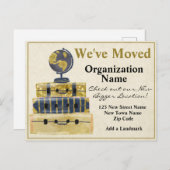 Nous avons déplacé la carte postale (Devant / Derrière)