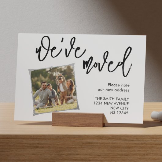 Nous avons déplacé la carte postale Faire-part pho