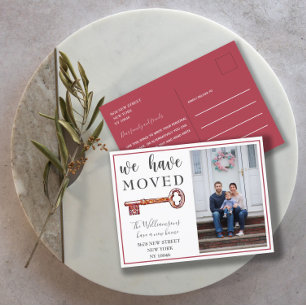 Nous Avons Déplacé La Clé Rouge Photo Faire-part D